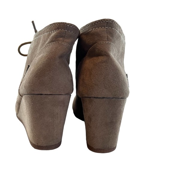 route 66 Emerson Taupe women's size 9M. Brown Wedge booties fabric Upper #83 - Picture 7 of 9